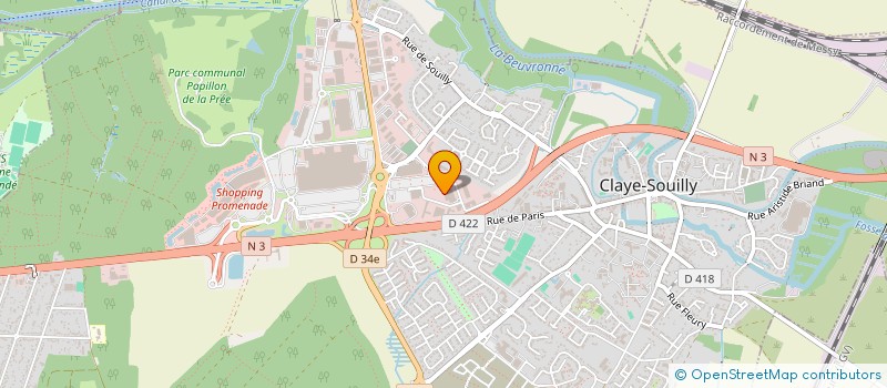localisation de l'entreprise CREA PUB à CLAYE-SOUILLY