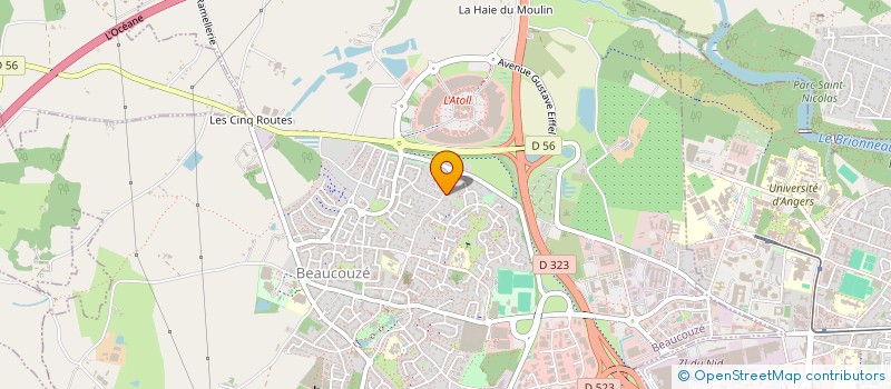 localisation de l'entreprise CREA RENOV à BEAUCOUZE