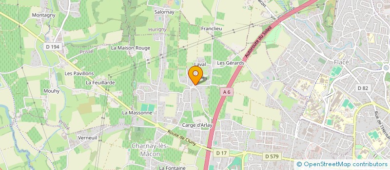 localisation de l'entreprise CREA'RENOV à CHARNAY-LES-MACON