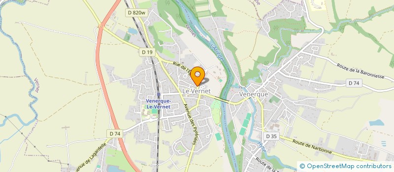 localisation de l'entreprise CREA SERVICE JARDIN à VERNET