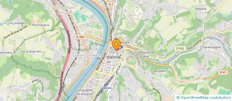 localisation de l'entreprise CREA'SOLS à VIENNE