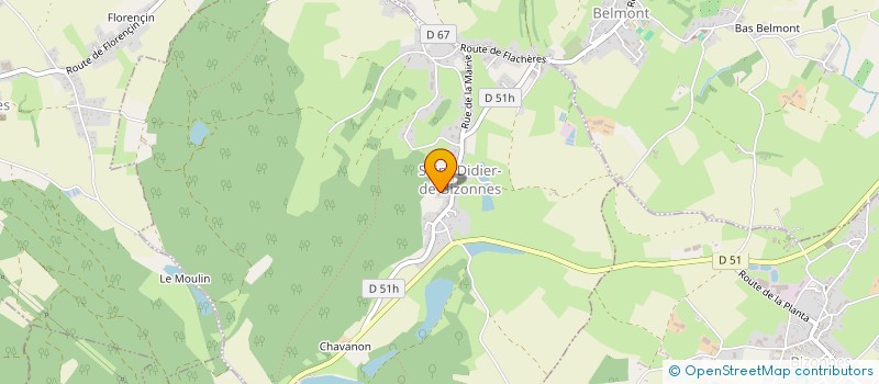 localisation de l'entreprise CREA'STEEVE PAYSAGE  SAINT-DIDIER-DE-BIZONNES