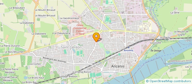 localisation de l'entreprise CREA'STYL à ANCENIS-SAINT-GEREON