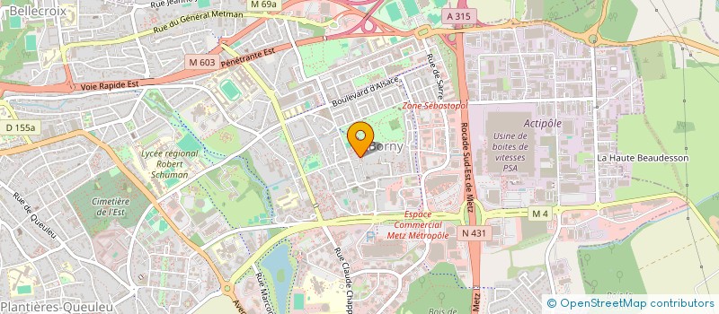 localisation de l'entreprise CREA'TECH  METZ