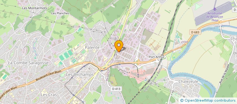 localisation de l'entreprise CREA TEMPS à CHALEZEULE