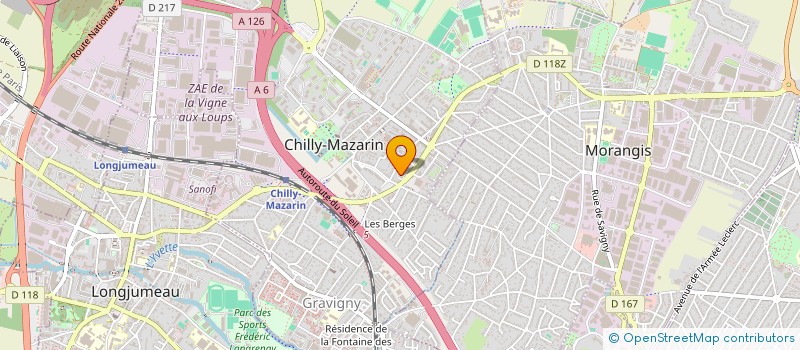 localisation de l'entreprise CREA 'TIF à CHILLY-MAZARIN