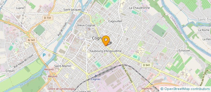 localisation de l'entreprise CREA'TIF COIFFURE à COGNAC