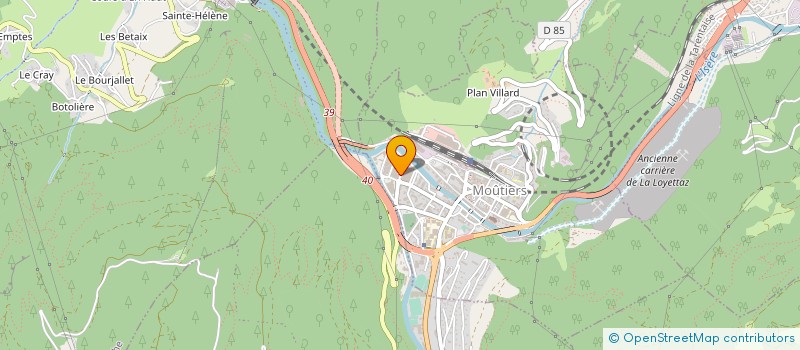 localisation de l'entreprise CREA' TIFS à MOUTIERS