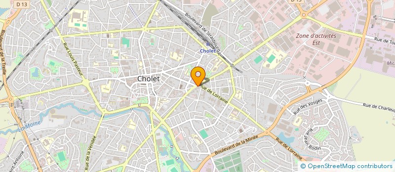 localisation de l'entreprise CREA'TIFS CALINS à CHOLET