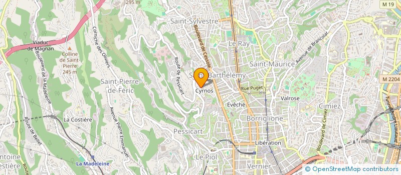 localisation de l'entreprise CREA'TOITURES à NICE
