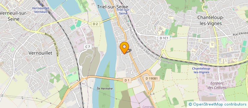 localisation de l'entreprise CREA'TRIEL à TRIEL-SUR-SEINE