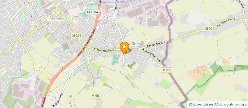 localisation de l'entreprise CREA'VIE à TOUFFLERS