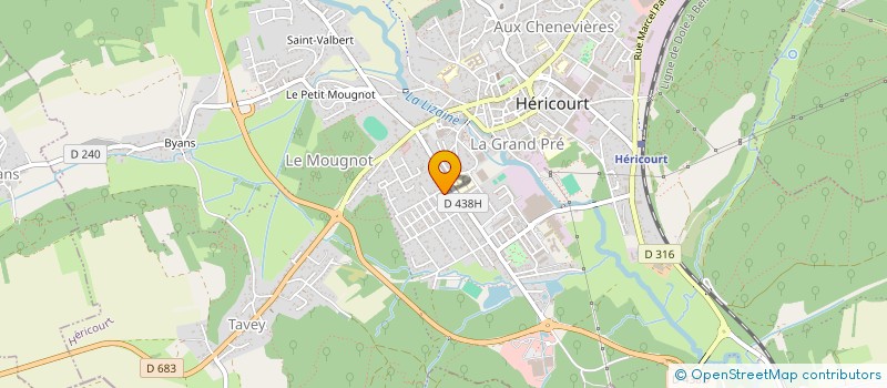 localisation de l'entreprise CREA2I  HERICOURT