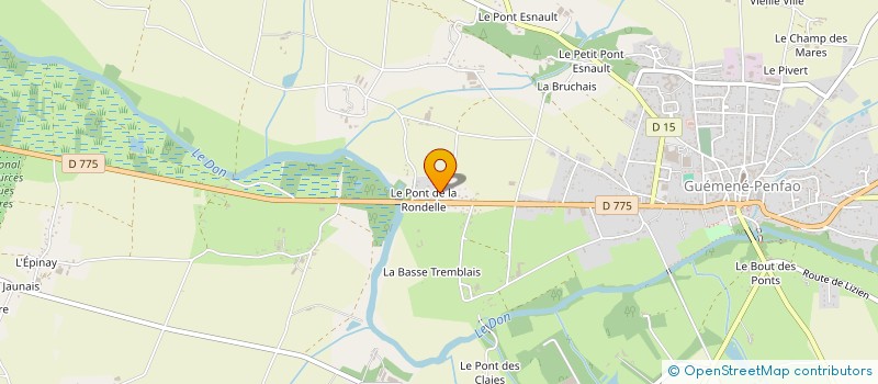 localisation de l'entreprise CREA2SI à GUEMENE-PENFAO