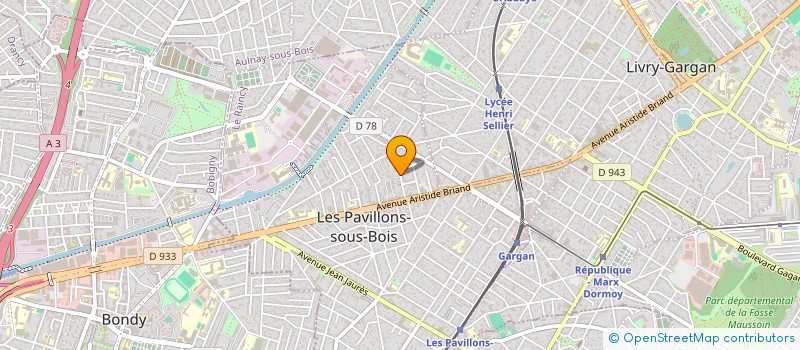 localisation de l'entreprise CREABAIE  LES PAVILLONS-SOUS-BOIS