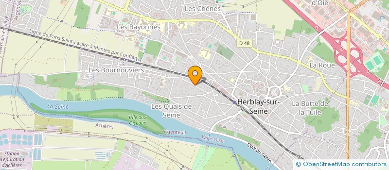 localisation de l'entreprise CREABAT 2000 à HERBLAY-SUR-SEINE