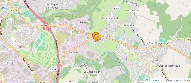 localisation de l'entreprise CREABAT à FEYTIAT
