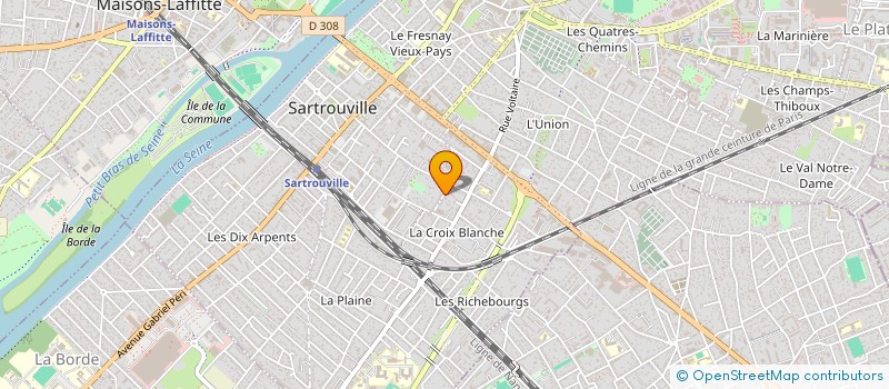 localisation de l'entreprise CREABAT à SARTROUVILLE