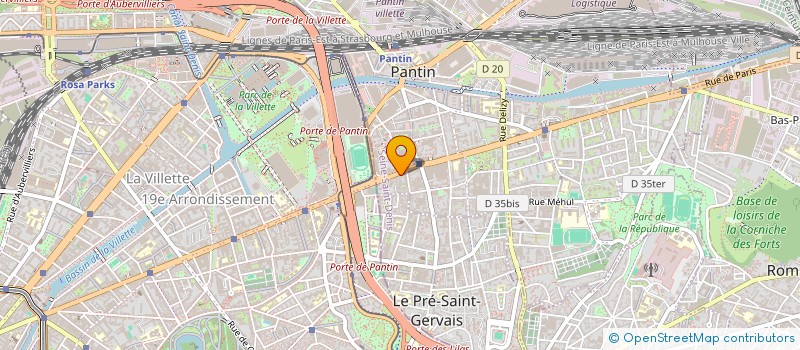 localisation de l'entreprise CREABATI  PANTIN