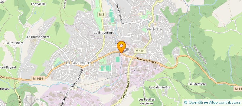 localisation de l'entreprise CREABOIS  SORBIERS