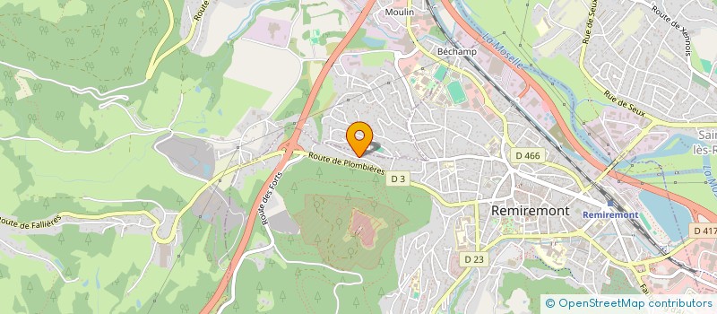 localisation de l'entreprise CREABOIS  REMIREMONT