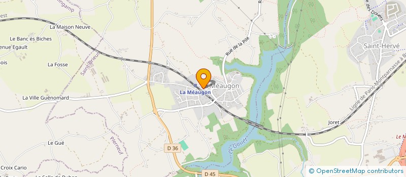 localisation de l'entreprise CREABOIS  LA MEAUGON