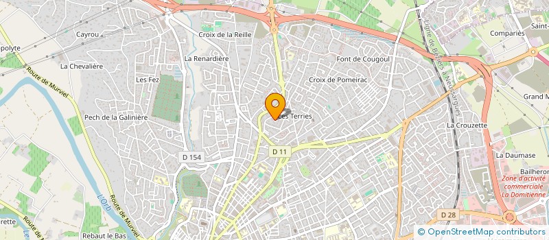 localisation de l'entreprise CREACEL à BEZIERS