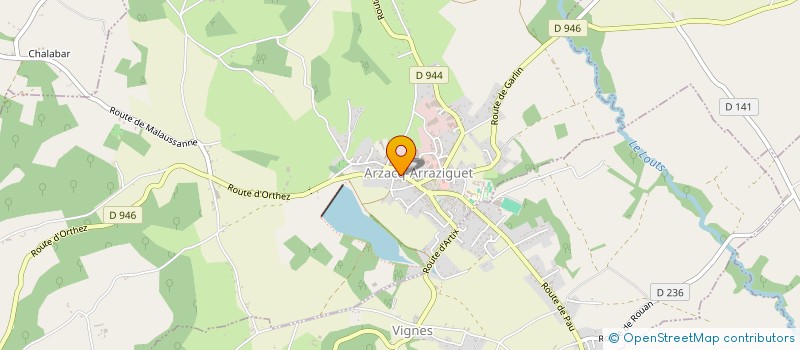 localisation de l'entreprise CREACHRIS à ARZACQ-ARRAZIGUET