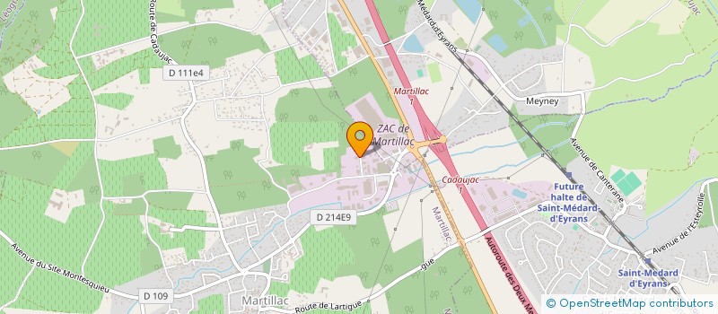 localisation de l'entreprise CREACIER à MARTILLAC