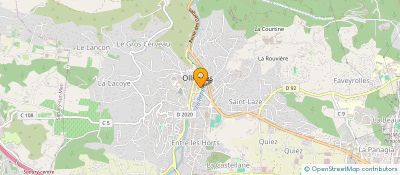 localisation de l'entreprise CREACIOUN D'ART OLLIOULES BOUTIQUE ASSOCIATIVE  OLLIOULES