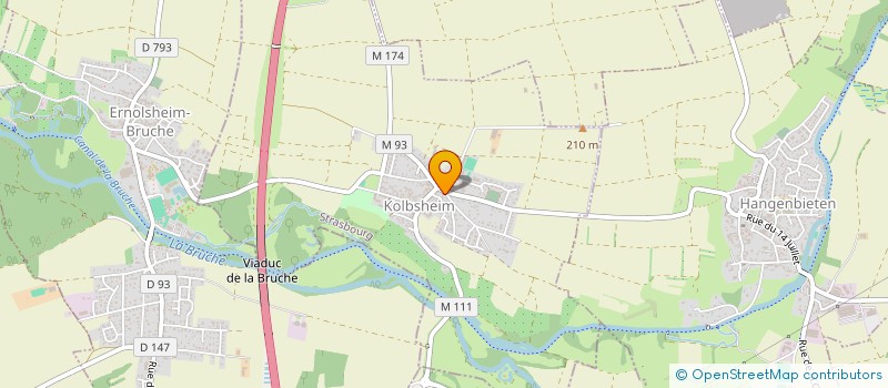 localisation de l'entreprise CREACITY  KOLBSHEIM