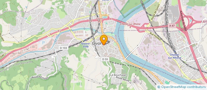 localisation de l'entreprise CREACLIC  GIVORS