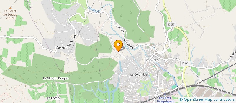 localisation de l'entreprise CREACO à LES ARCS