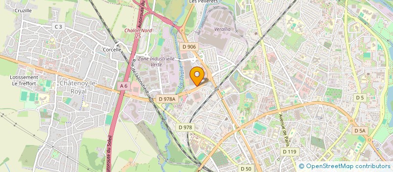 localisation de l'entreprise CREACOIF à CHALON SUR SAONE