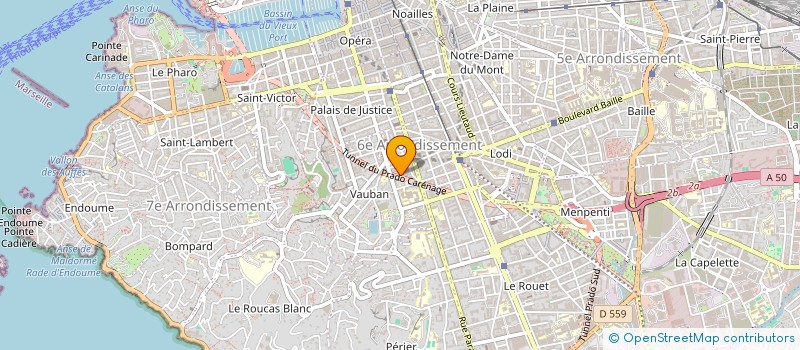 localisation de l'entreprise CREACOM CONCEPT à MARSEILLE