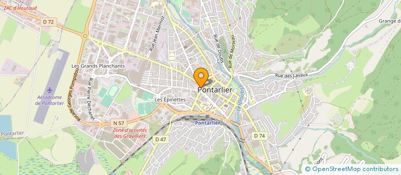 localisation de l'entreprise CREACOSTUME à PONTARLIER