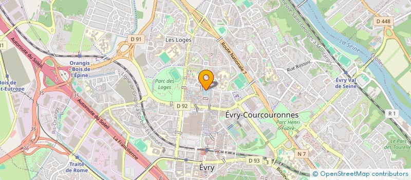 localisation de l'entreprise CREACTIF 2000 à EVRY-COURCOURONNES