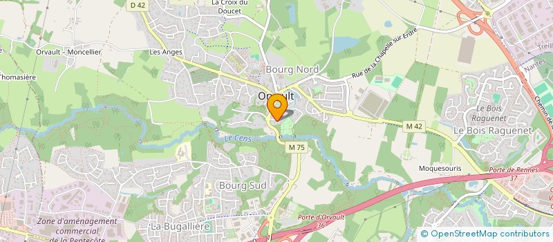 localisation de l'entreprise CREACTION à ORVAULT