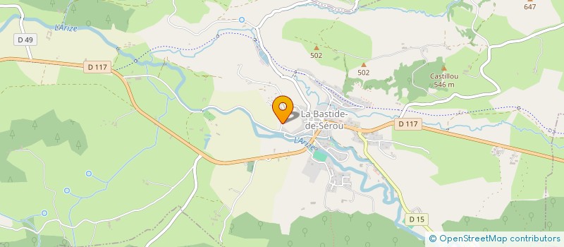 localisation de l'entreprise CREACTION à LA BASTIDE-DE-SEROU