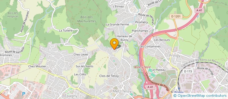 localisation de l'entreprise CREACTIVE 74  POISY