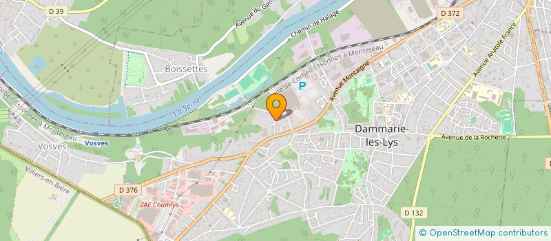 localisation de l'entreprise CREACTIVE à DAMMARIE-LES-LYS