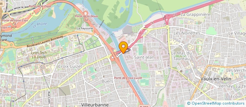 localisation de l'entreprise CREADEV  VILLEURBANNE