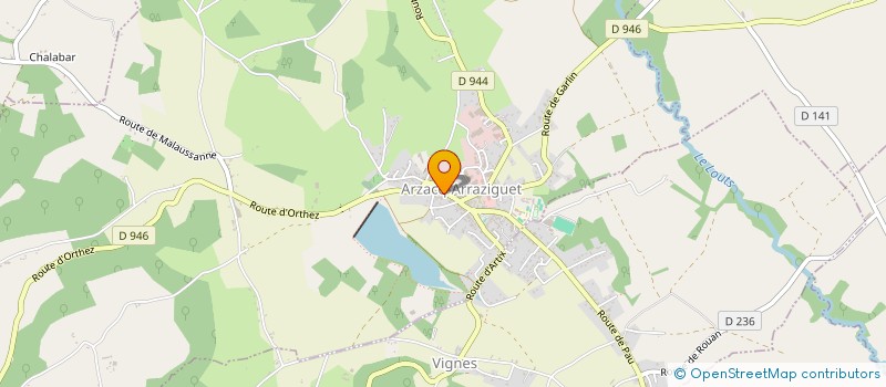 localisation de l'entreprise CREADHESIFS à ARZACQ-ARRAZIGUET