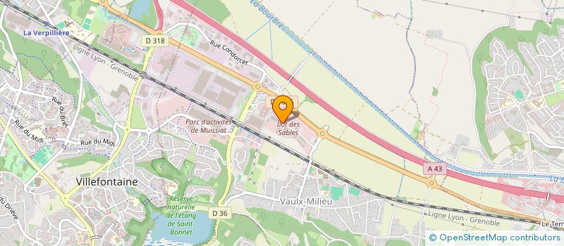 localisation de l'entreprise CREADIL à VAULX-MILIEU