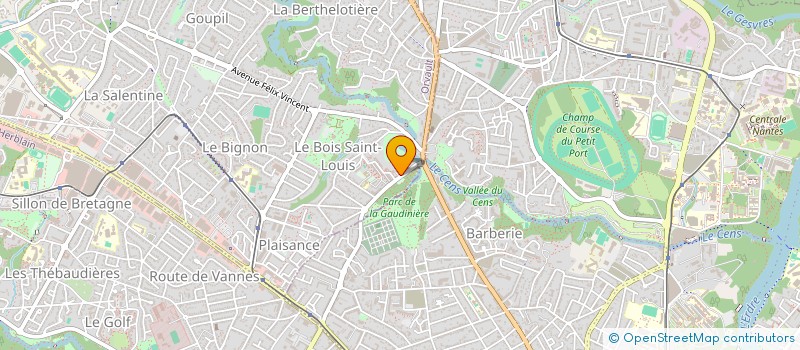 localisation de l'entreprise CREAFEU à ORVAULT