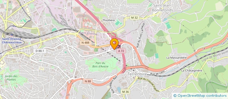 localisation de l'entreprise CREAFLUID  SAINT-ETIENNE