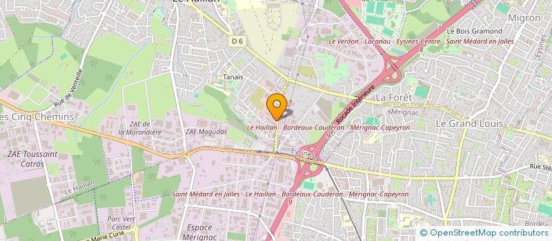 localisation de l'entreprise CREAFORTE à LE HAILLAN