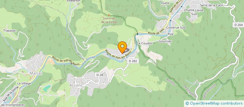 localisation de l'entreprise CREAFUSION  ACCONS