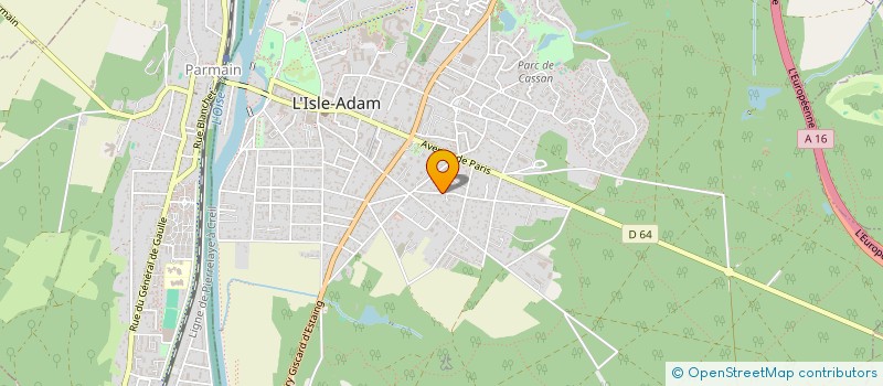 localisation de l'entreprise CREAGIL 62  L'ISLE-ADAM