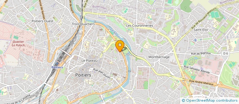 localisation de l'entreprise CREAHI POITOU CHARENTES à POITIERS